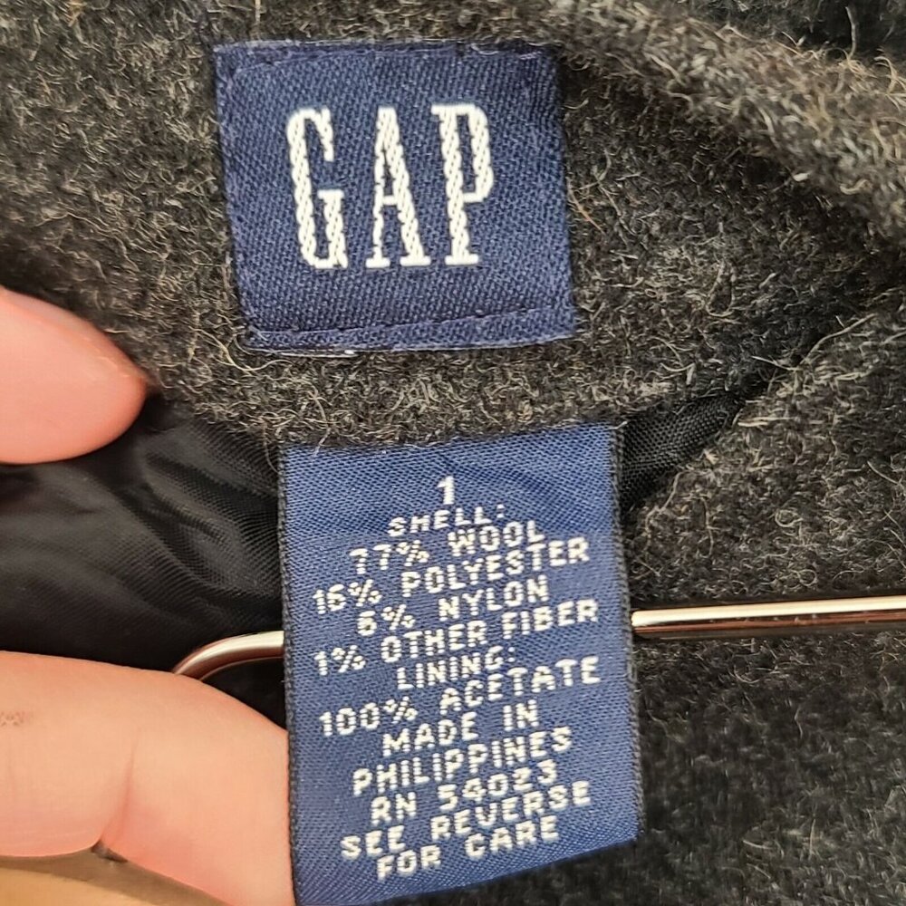 Gap Womens Skirt Size 1 Gray Wool Blend Mini A-line Casual Work Office Career - Picture 4 of 12